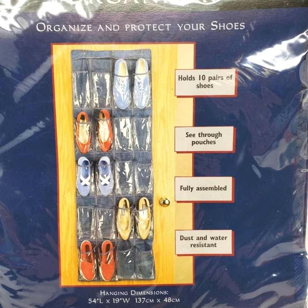 Shoe Organizer Over Door 20 Pocket NEW
